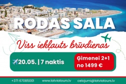 Atpūtas un ceļojumu piedāvājumi 23.04.2025 - 30.04.2025 Ideāla "viss iekļauts" atpūta ģimenei Latvia Tours